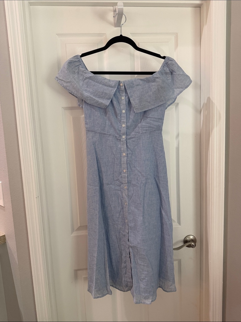 Women’s Linen/Cotton Blend Midi Dress